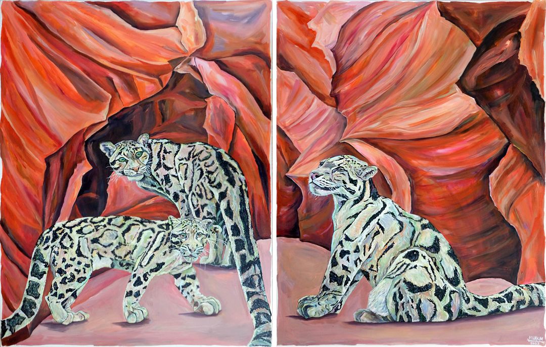 Diptych - Clouded Leopards.JPG