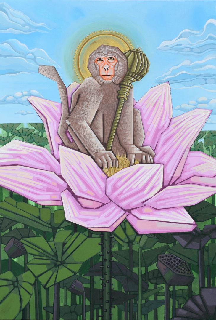 God Monkey in a Lotus Field.jpg